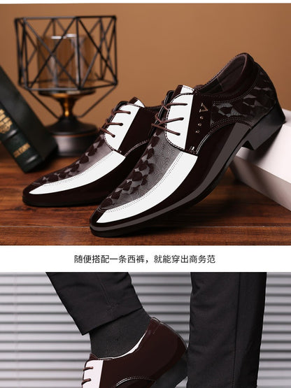 Oxfords Leather Men's Shoes Casual Dress Men Lace Up Breathable Formal Office for Man Big Size 38-48 Flats 2024