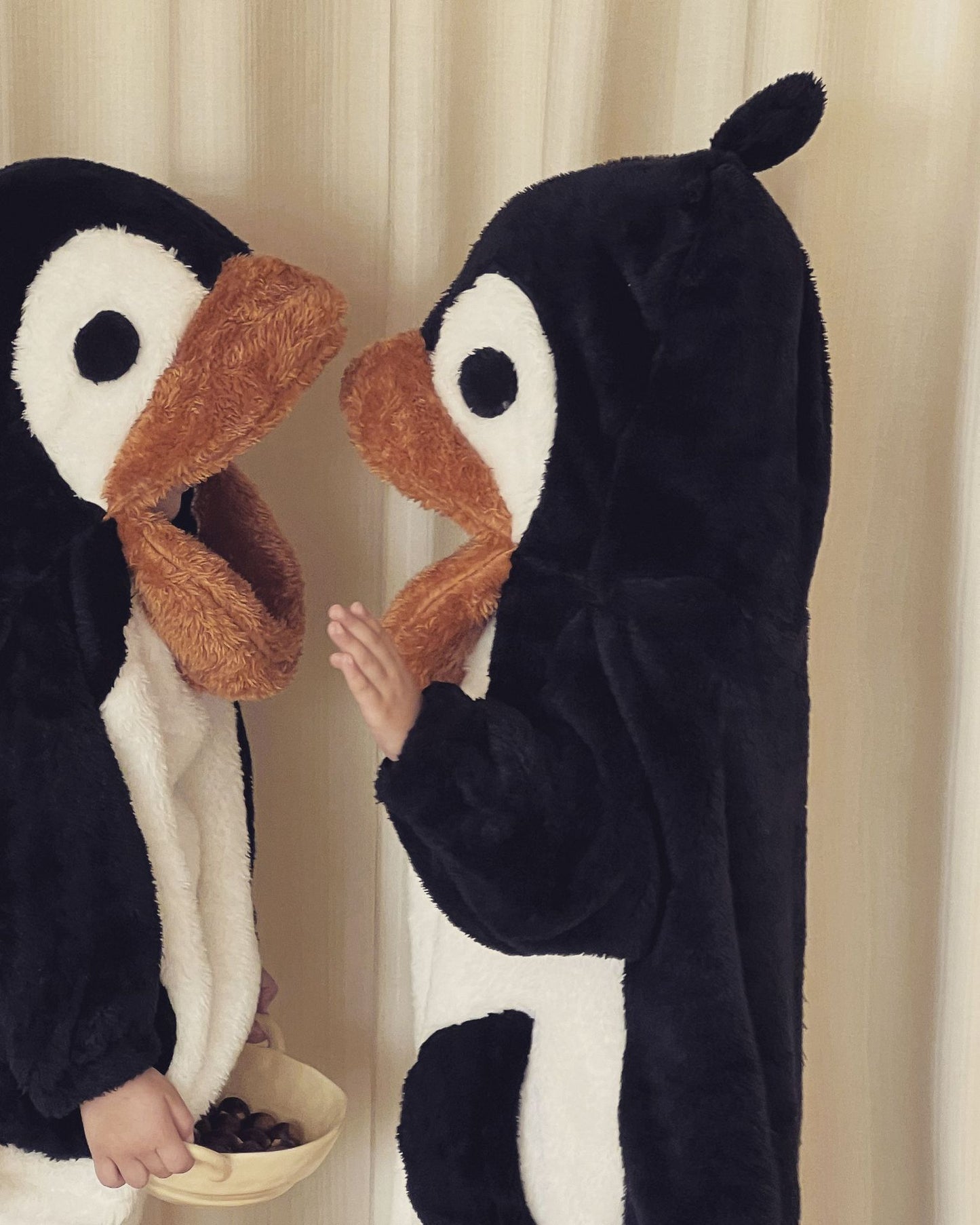 2025 Winter Infants Toddlers Pajamas Set Penguin Style Children's Warm Thicken Flannel Sleepwear Soft Loose 2 Pcs Suit Plush Pjs