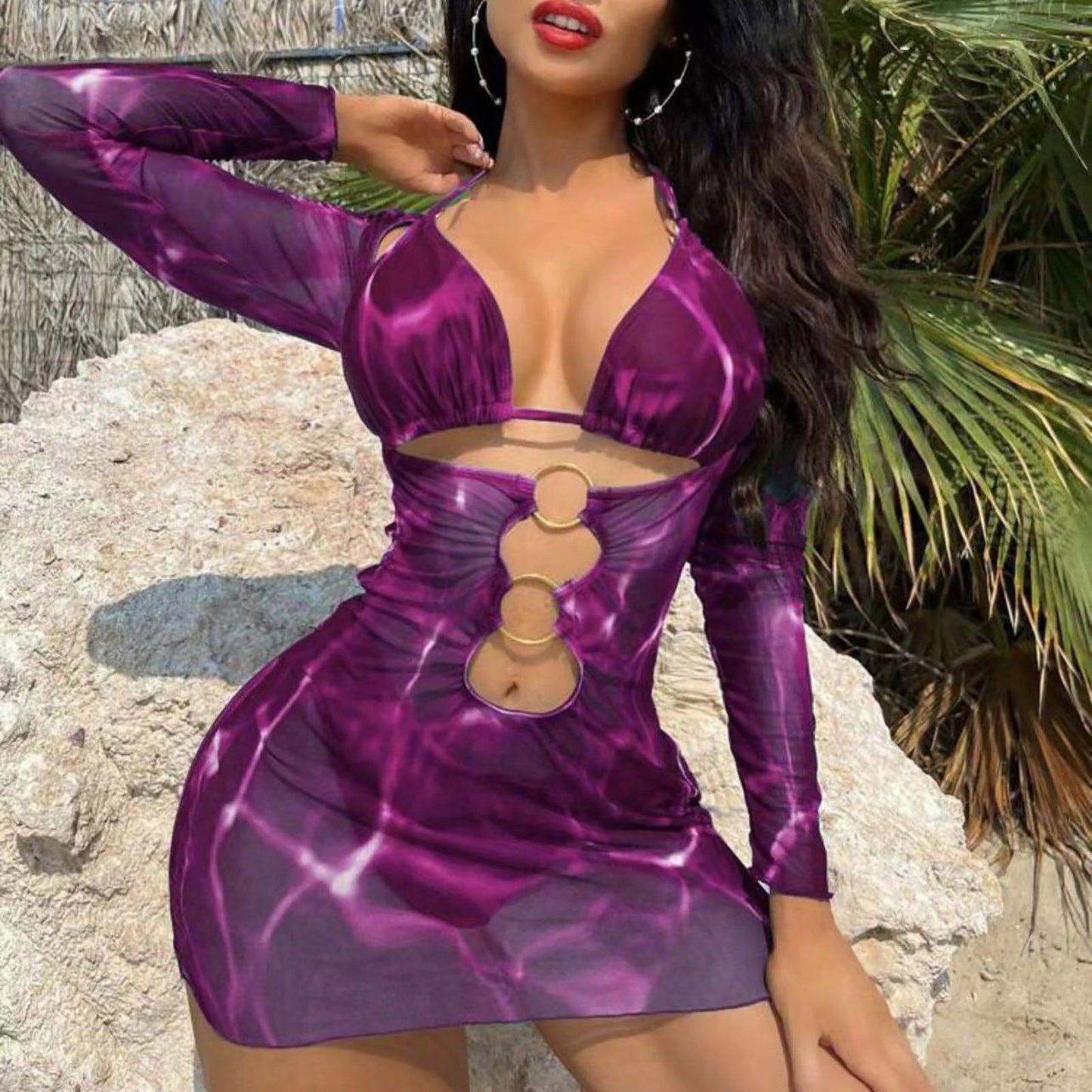 Swimwear Woman 2025 European And New 2025 Bikini Foreign Trade Swimsuit Three Piece Set Long Skirt Split Monokini ropa de mujer