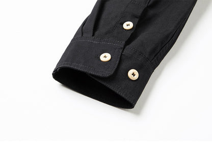 Men Outdoor Multi Pockets Long Sleeved Cargo Shirts High Quality Man Cotton Loose Shirts New Spring  Male Casual Shirts Size 5XL