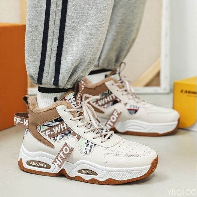 Snow Boots Men Boot High Top Winter Student Sports Plush Lace Up Anti Slip Comfortable Outdoor Warm Cold Proof Cotton Shoes