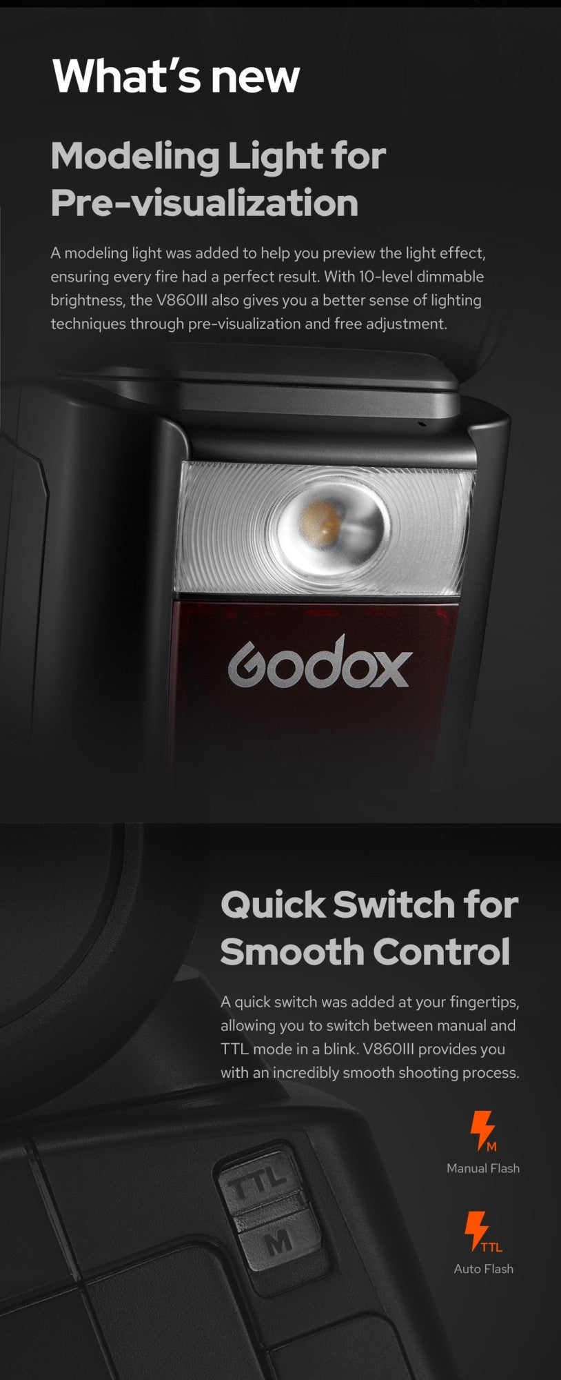 Godox V860III V860 III ON Camera Flash Light E-TTL II HSS Speedlite for Canon Sony Nikon Fujifilm Olympus Panasonic Pentax Light