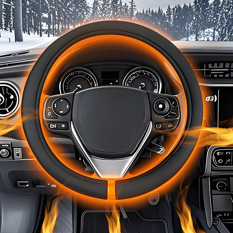 Hot 12V Heated Steering Wheel Cover Warm In Winter Universal Fit Steering Wheel Protector Outer For Cars Trucks Car Accessories