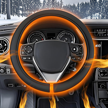 Hot 12V Heated Steering Wheel Cover Warm In Winter Universal Fit Steering Wheel Protector Outer For Cars Trucks Car Accessories