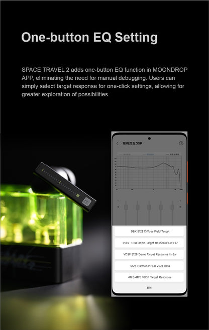 MOONDROP Space Travel 2 earphone HiFi Noise-Canceling TWS wiress Bluetooth 6.0 ANC Low-latency Game Mode SBC/AAC gaming headset