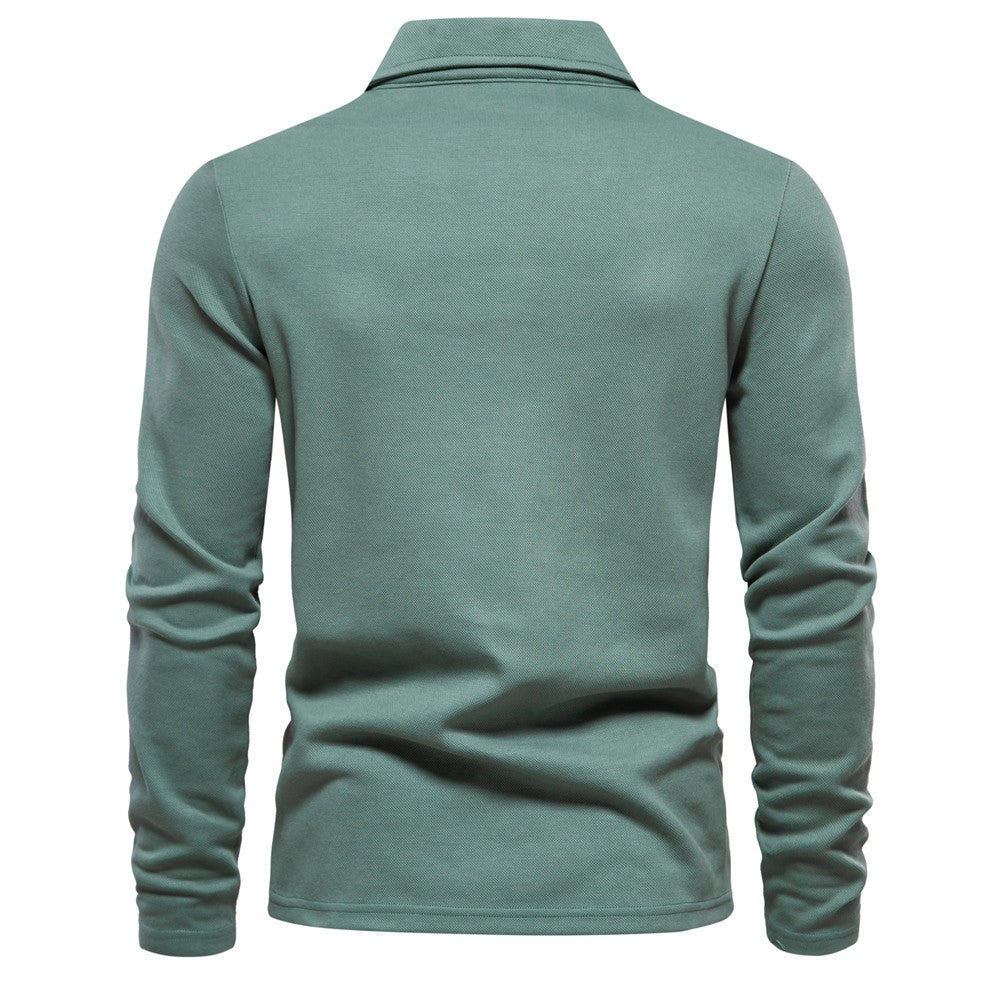 AIOPESON Men's Embroidery Polo Shirt Fashion Turn down Collar Casual Social Luxury Golf Shirt