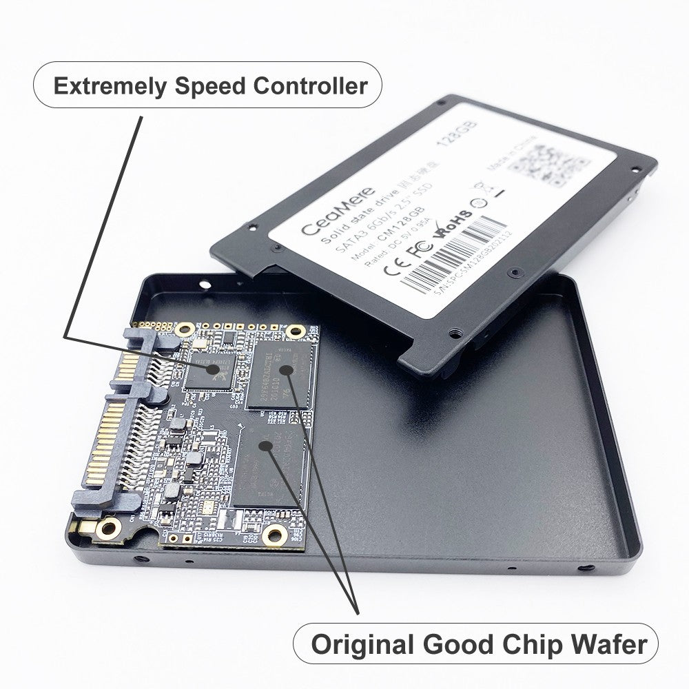 CeaMere Ssd 5PCS-10PCS 120GB 128GB SSD SATA 240GB 256GB Disco Rígido 480GB Unidade de Estado Sólido Interna para laptop desktop