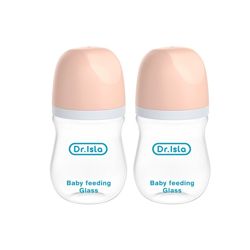 MAMIJOY 2PCS 90ML/160ML Baby Glass Bottle Newborn Bottles Anti-flatulence Milk Feeding Bottles Infant 0-3 Month BPA-Free GB01?02