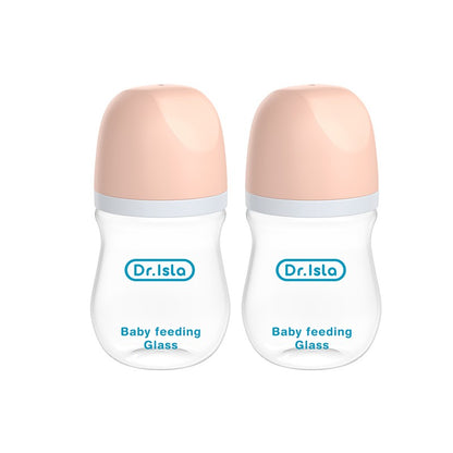 MAMIJOY 2PCS 90ML/160ML Baby Glass Bottle Newborn Bottles Anti-flatulence Milk Feeding Bottles Infant 0-3 Month BPA-Free GB01?02