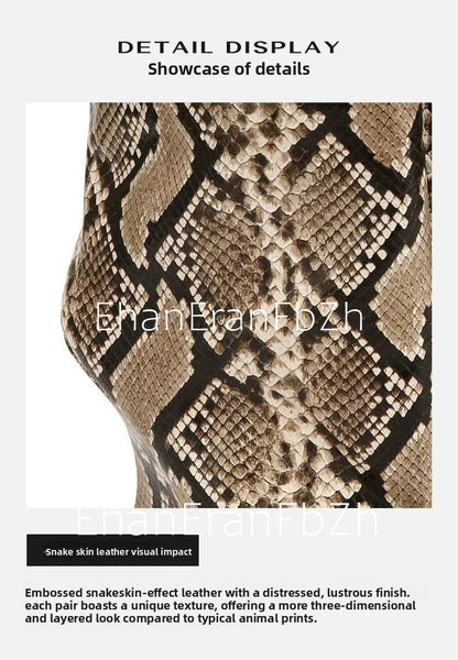 2025Ladies' Spring and Summer New Fish Mouth Slope High Heel Knee Boots, Fashionable Pointed Fashion Show Medium Cool Boots