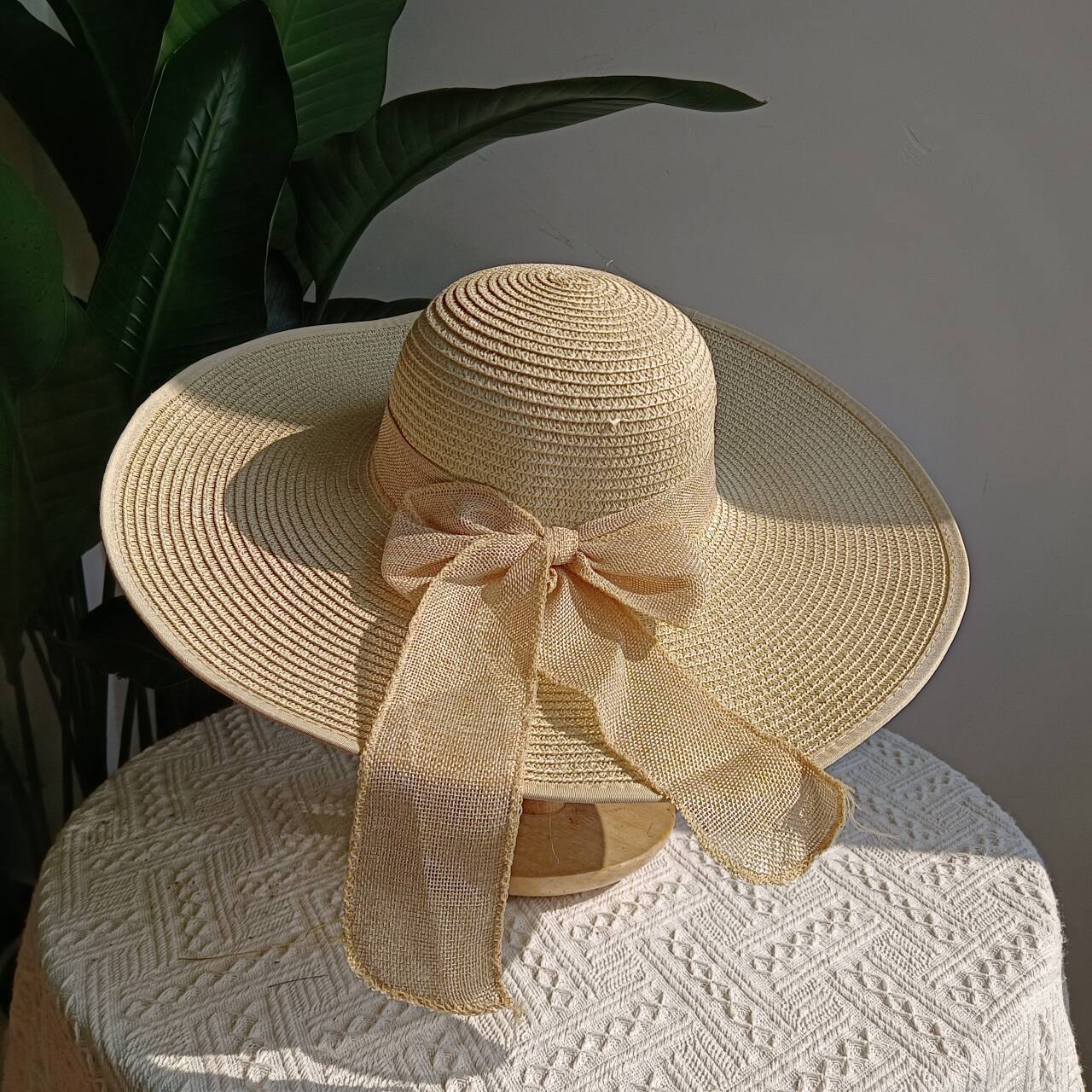 Chapéu de Palha Dobrável de Praia Proteção UV Chapéu de Sol Aba Larga para Viagem ao Ar Livre Férias Chapéu de Praia Dobrável chapéu de sol para mulher