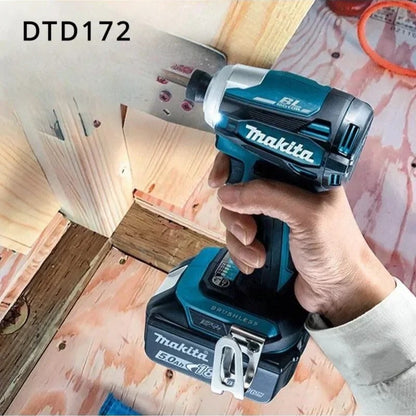 Parafusadeira Makita DTD172 Sem Fio, Furadeira de Carregamento, Parafusadeira Brushless, Chave de Fenda Elétrica de 18V, Furadeira de Impacto Manual Elétrica, Ferramenta Elétrica
