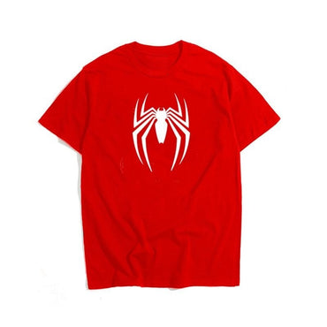 Latest Marvel Spider-Man Logo Loose Hip Hop Cotton Short Sleeve Marvel Movie Peripheral Summer T-Shirt Men