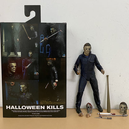NECA Figure Michael Myers Figure With LED Halloween Ultimate Action Figure Model Toys Joint Movable Doll Christmas Present