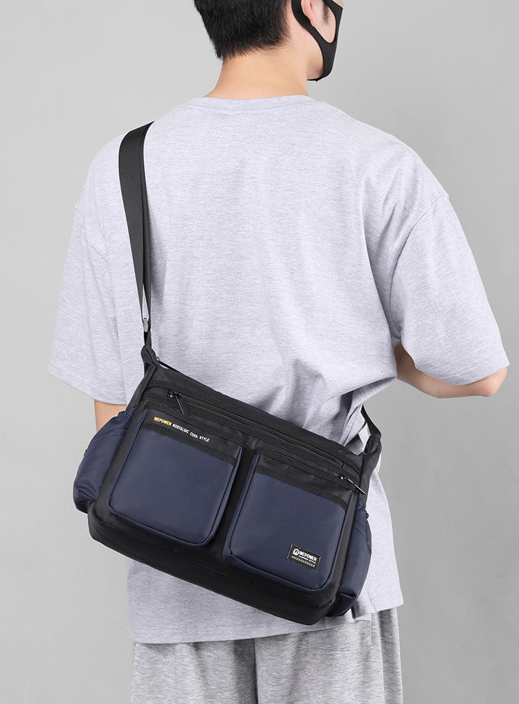 Multi-layer Pocket Design Oxford Shoulder Bag Large Capacity Men's Casual Fashion Single Shoulder Crossbody Luxury Messenger Bag