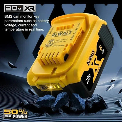 DHL Envia Bateria Recarregável para Ferramentas Elétricas DEWALT 20V 6.0Ah Substituição de íon de lítio max DCB184 DCB200 DCB182 DCB180 DCB181