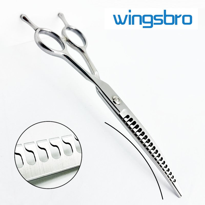 wingsbro 8 inch Pet Dog Grooming Scissors Professional Trimming Scissors Bent Scissors   Dogs Curved Scissors for Dog Beauty