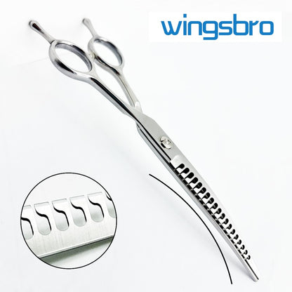 wingsbro 8 inch Pet Dog Grooming Scissors Professional Trimming Scissors Bent Scissors   Dogs Curved Scissors for Dog Beauty