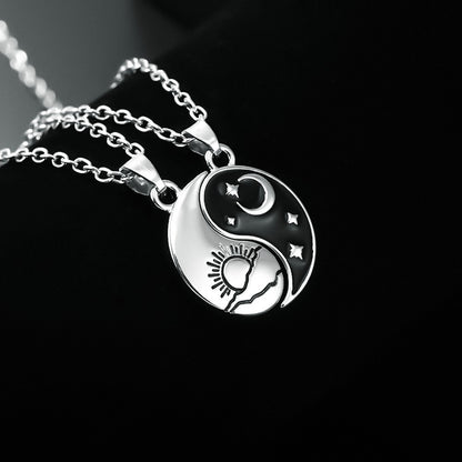 Eu Te Amo Melhores Amigos Colar de Casal Jóias Quebra-Cabeça BFF Chave Fechadura Tai Chi Coração Pingentes Colares para Mulheres Homens Presente Collier