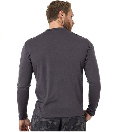 Men's 100% Merino Wool Base Layer 240G Shirt Thermal Top Warm Wicking Breathable Anti-Odor Underwear Warm Base Layer Clothing