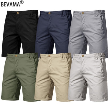 Men's Cargo Shorts Summer Jogging Climbing Sports Short Pants Solid Color Casual Male Work Shorts Elastic Waist Shorts