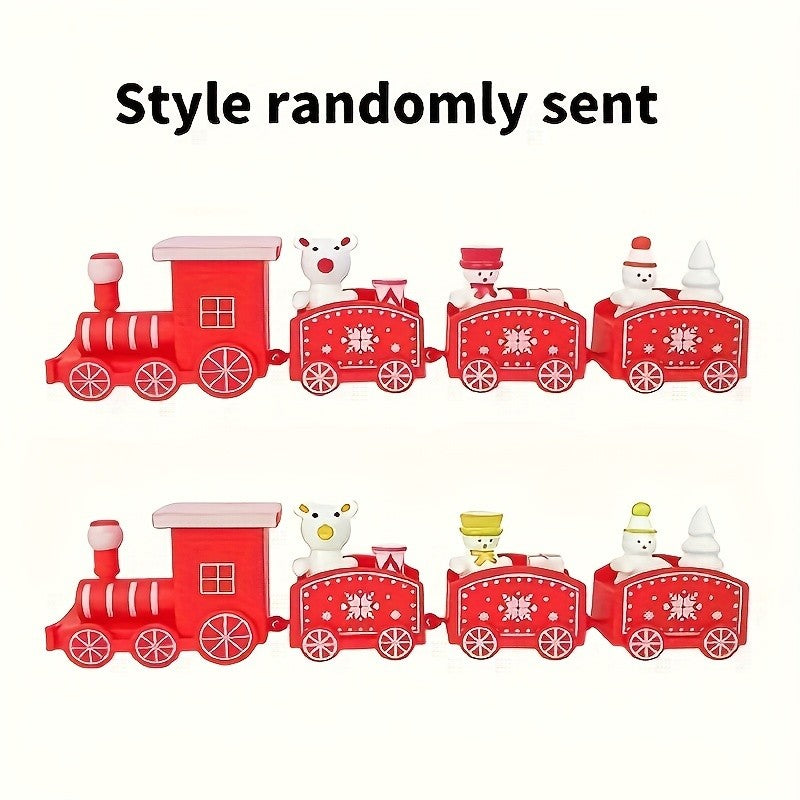 1pc Plastic Train Home Ornaments Christmas Halloween Decorations Party Decor Collectible Figurines Room Decoration Accessories