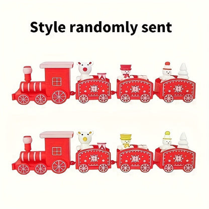 1pc Plastic Train Home Ornaments Christmas Halloween Decorations Party Decor Collectible Figurines Room Decoration Accessories