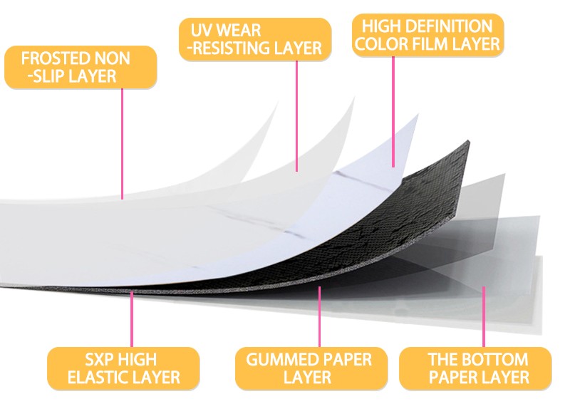 10/20pcs PVC Imitation Marble Floor Stickers Self-adhesive Wall Stickers Waterproof Bathroom Living room Moden Decoration Decals