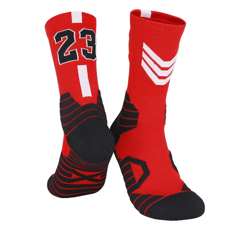 Meias Esportivas Masculinas de Basquete, Meias Esportivas com Numeração, Fundo de Toalha Engrossado, Ciclismo Outdoor, Corrida, Basquete, Feminino Adulto, Meias.