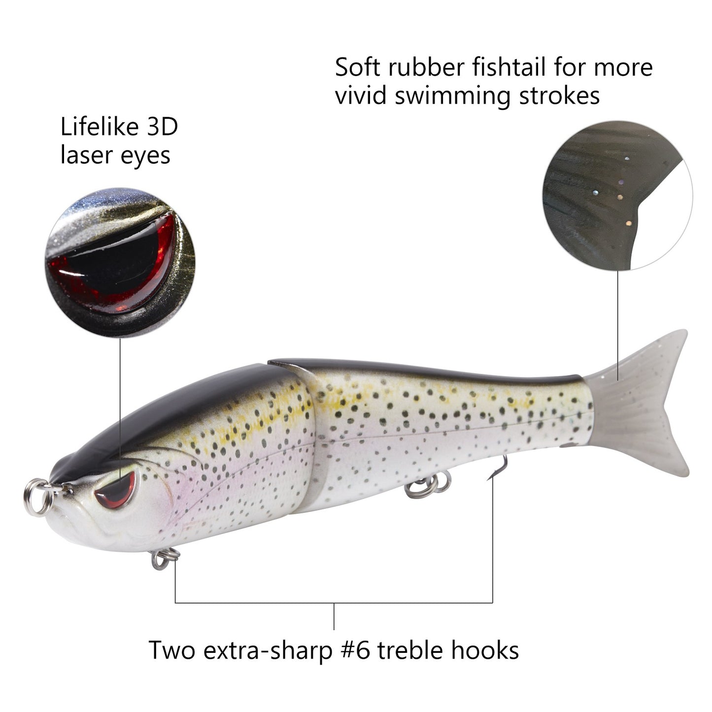 Iscas Artificiais Bassdash Swimbaits Pike Trout Glide Baits Minnow Hard Bass Fishing 7in/2.2oz 4.5in/0.65oz