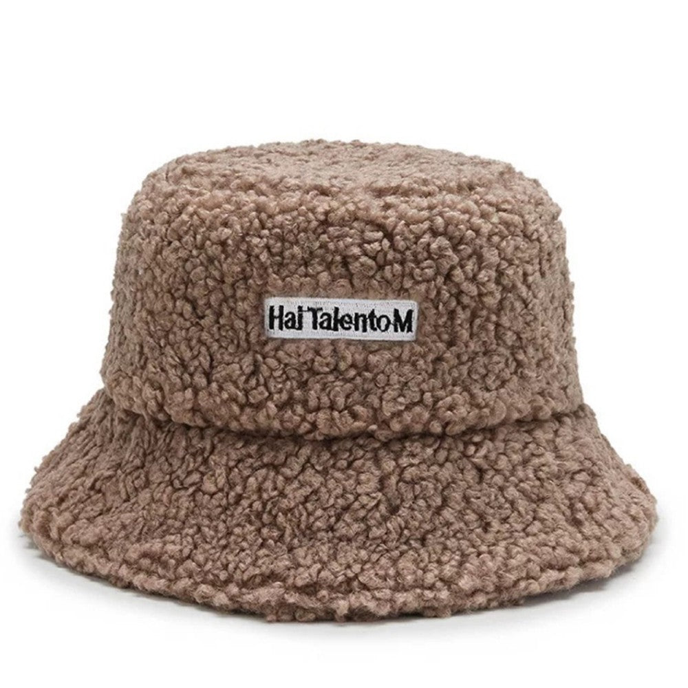 Winter Warm Fleece Bucket Hat for Men Women Cold Resistant Fashion Fisherman Cap Trendy Sunshade