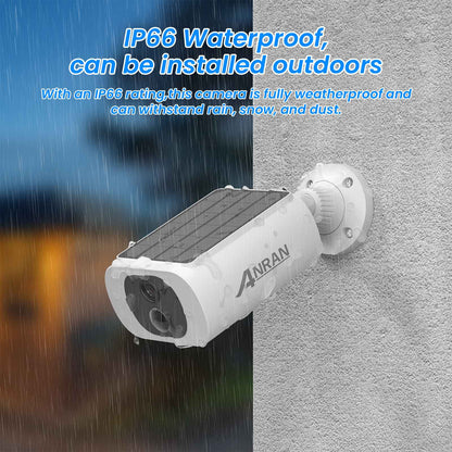 ANRAN 2/3/4 PCS Câmera WIFI Sem Fio Externa 2.4G 3MP Câmera de Segurança Solar com Bateria Holofote Visão Noturna Colorida Alarme Local