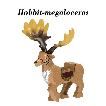 Hot Christmas Animals Deer Building Blocks Farm Scene Zoo City View Elk Reindeer Sled Figures Sika Deer Bricks Girl Boy Toy Gift
