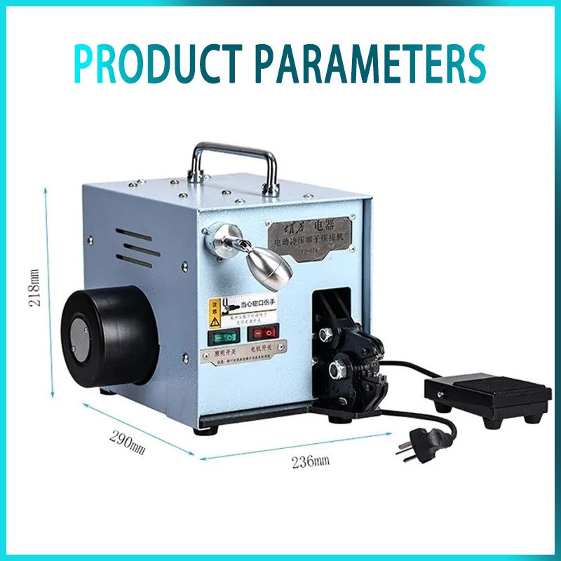 Electric Cold Press Terminal Machine Scattered Terminal Crimping Machine Tubular Insulation Terminal with Exchangeable Die Sets