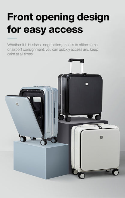 Hanke New Design Luggage Business Travel Suitcase Carry On Boarding Cabin Trolley Case PC Material Rolling Spinner Wheels