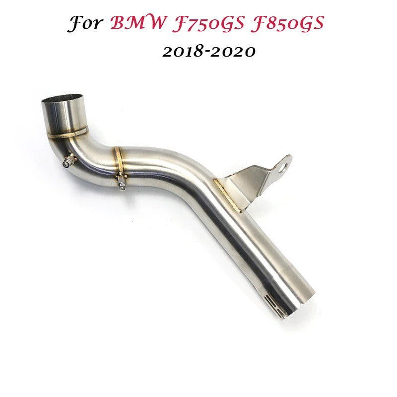 F750GS F850GS Motorcycle Exhaust Muffler Middle Link Pipe Connect Slip On Connector For BMW F750 F850 F 750 850 GS ADV 2020 2019