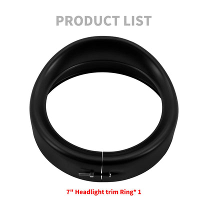 Anel de Acabamento do Farol de 7'' para Motocicleta + Capa de Luz de Neblina de 4.5'' + Anel de Acabamento do Pisca Estilo Visor para Harley Touring Road King Softail