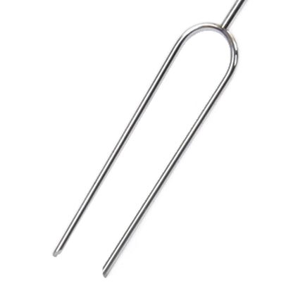 3Pcs 47.2cm Barbecue Forks Multifunctional Stainless Steel Roasting Stick with Beech Wood Handle for Outdoor BBQ Camping