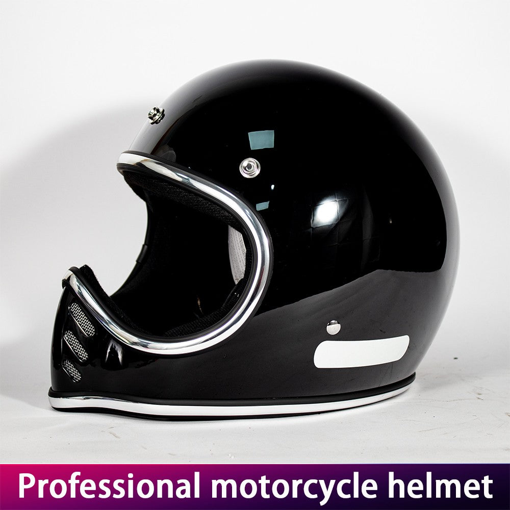 Capacete de motocicleta retrô japonês cruise ponta de vidro plástico reforçado com fibra capacete de motocicleta integral