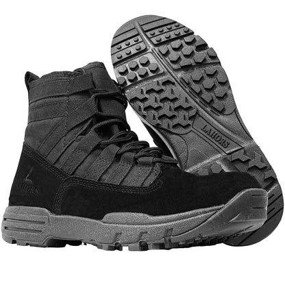LAHORS Lightweight Suede Leather Tactical Combat Boots Men Outdoor Hiking Desert Army Shoes Breathable Male Ankle Boots Man made