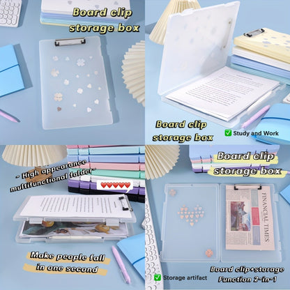 Multi-Functional File Folder Organizer, Large Capacity, Plastic, with Double Buckle Opening, for Student, Office, Exam Paper, DI