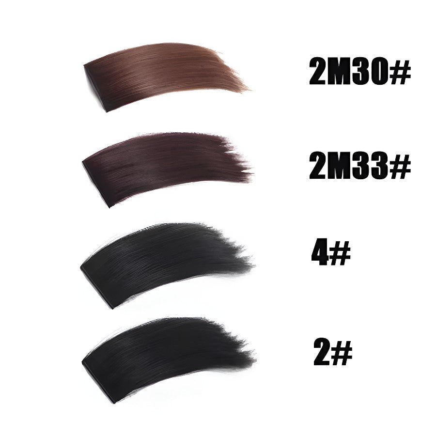 Peruca Extensora de Cabelo Curto Sintético Liso com Almofada Invisível para o Topo da Cabeça, Cobertura Lateral, Acessório Capilar Feminino