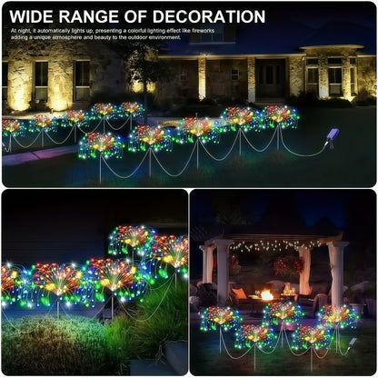 6Pack Outdoor Solar Garden Lights LED Garden Lights 8 Lighting Modes Courtyard Lamp IP65 Solar Landscape Light