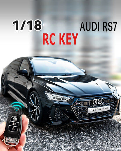 Simulação 1:18 AUDI RS7 Sportback Liga de Carro Modelo Brinquedo Infantil Veículo Colecionáveis Miniatura de Carro Decoração de Casa Presente de Aniversário