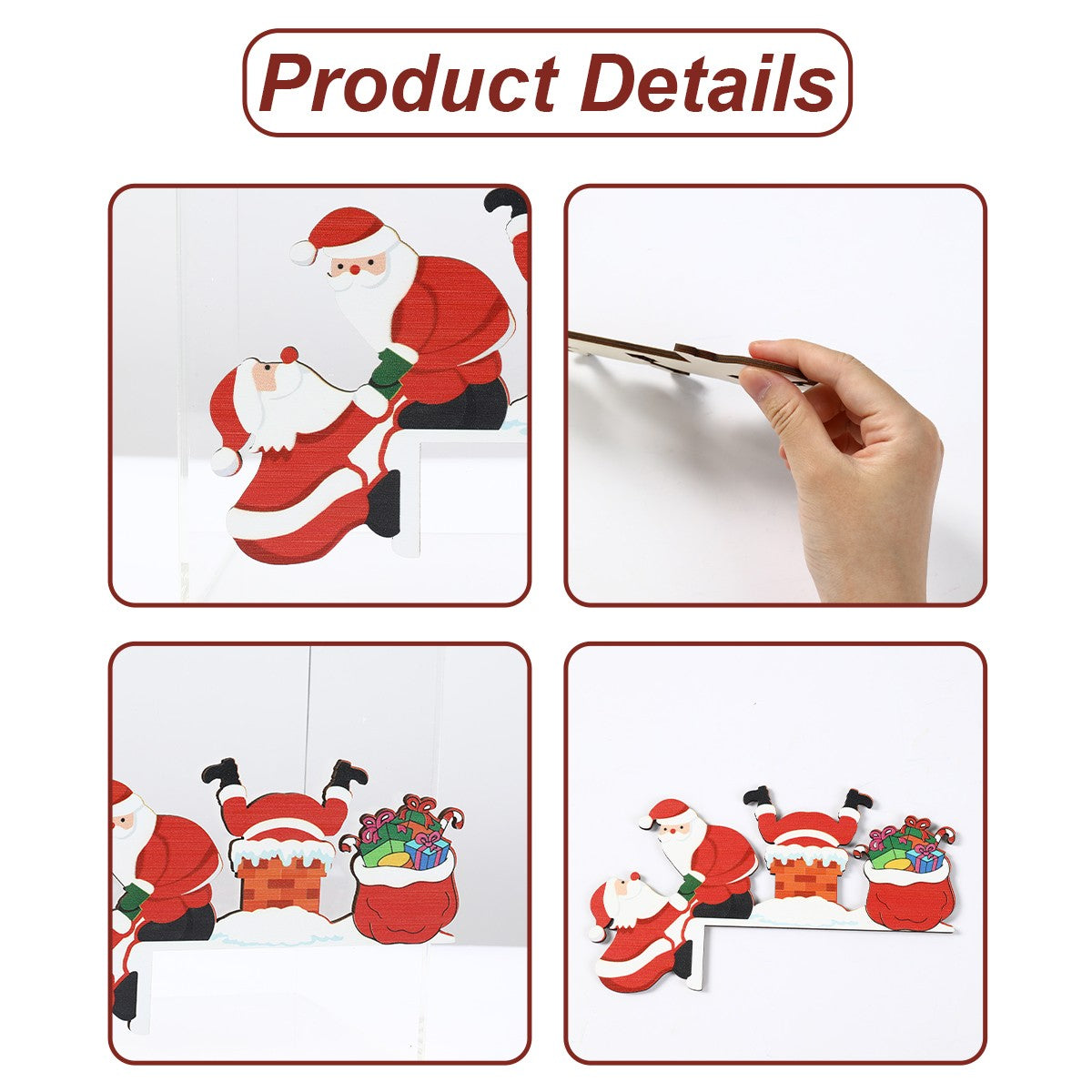 Christmas Gingerbread Man Wooden Door Frame Decoration Merry Christmas Decor for Home 2025 Navidad Xmas Ornament New Year 2026