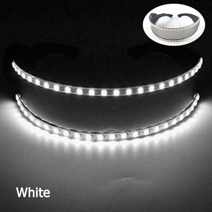 Cyberpunk Futuristic Luminous Glasses Rave Cyber light up Goggles LED glowing visor glasses for EDM music show props