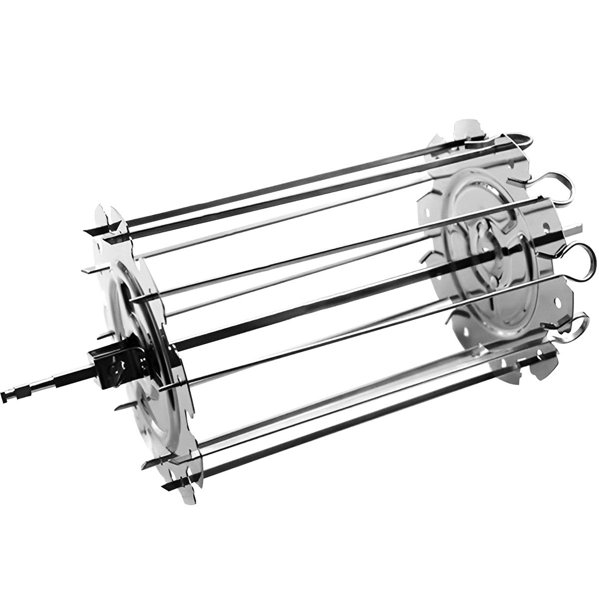 Oven Grill Cage Stainless Steel Meat Skewer Cage Heat-Resistant BBQ Roaster Non-Stick Kebab Maker Machine Meat Rotisserie Skewer