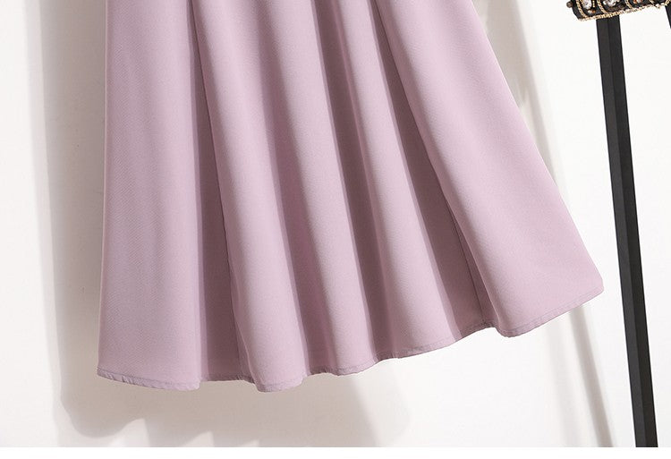 Ladies' Summer High Waist Plus Size Skirts 2026 Mid To Long Flowing Suit Skirt New Style Casual Solid Color A-line Skirt