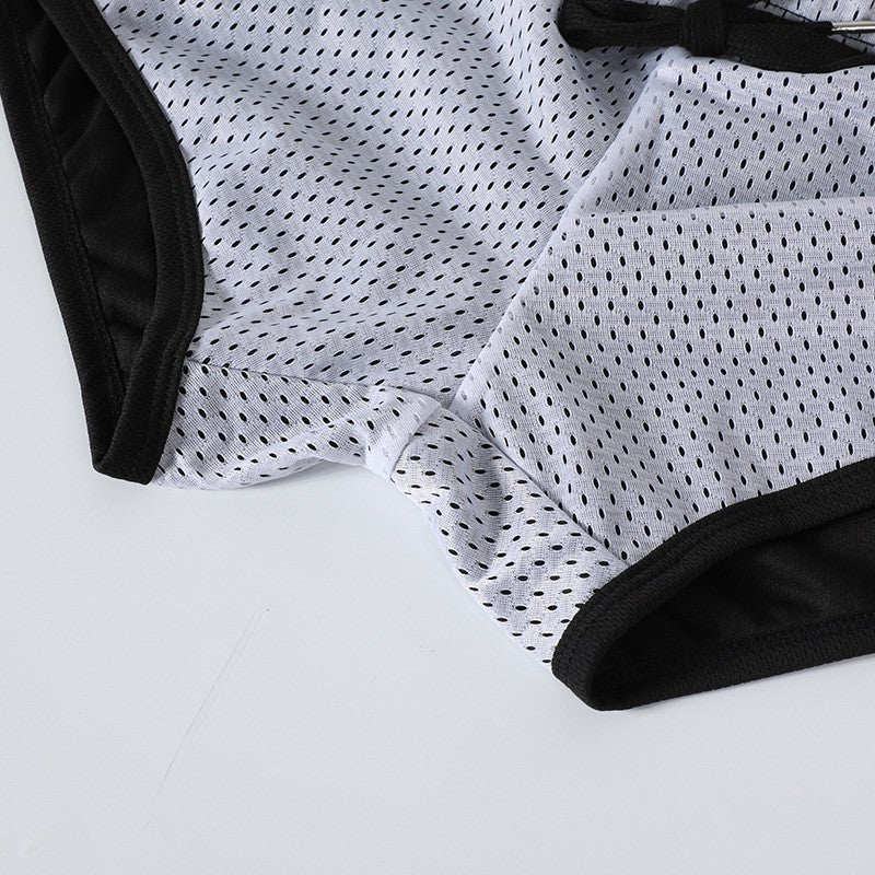 Brand Designer Men's Mesh Beathable Home Flat Pants Boxer Underwear Aro pants Breathable Pure Loose Fitting Underpants For Male