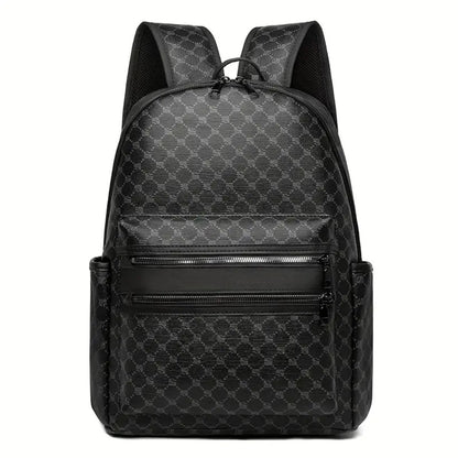 Fashionable Black Backpack, Large Capacity, with Adjustable Shoulder Straps, Multiple Compartments and Zipper Pockets for School, Work and Travel, Student Backpack